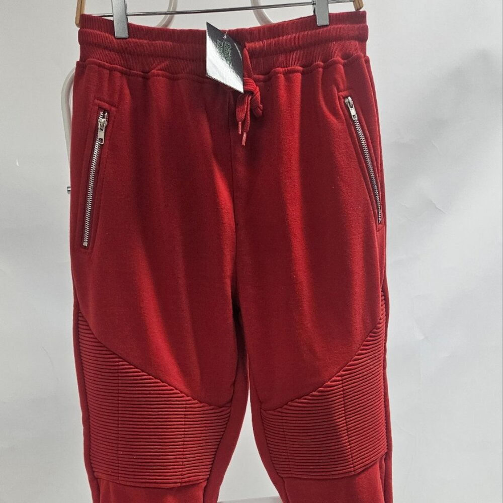 Original Deluxe Men's Slim Fit Sweat Pants Joggers Red